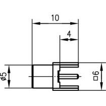 Telegärtner - Koax-Steckverbinder MCX-Anbaubuchse LTP AU 100024997 RASTER 5.08 − 5 Stück