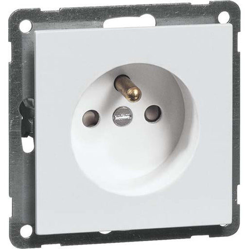 Peha - Schalter-/Steckdosenkombination Export-Steckdose alu B 20.6671.702 SI 10/16A 250V 2-pol