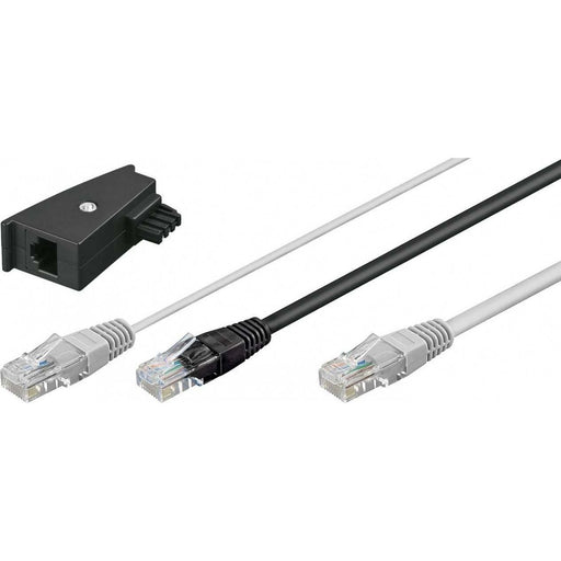 Goobay - Kommunikationstechnik-Adapter TAE Adapter F-RJ45Fritzbox 95286 3m,sw/gr,St/St