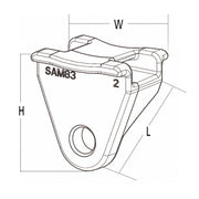 HellermannTyton - Befestigungssockel und -element für Kabelbinder Abstandhalter 151-29701(500) Auflagefl.34,3x26 mm − 500 Stück
