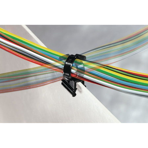 HellermannTyton - Kabelbinder Befestigungsbinder 156-01601 Edgeclip CBTO50R HS − 500 Stück