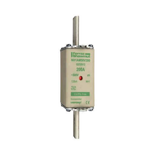 Mersen - Messersicherung Sicherungseinsatz NH aM NH1AM50V224 Gr.1 224A sfü KM − 3 Stück