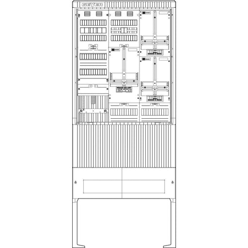 ABN - Zähler-Komplettschrank Zähleranschlusssäule SZ207ZA2410 2 ZPTSG APZ 4pol