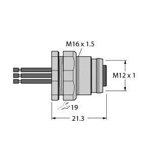 Turck - Zubehör/Ersatzteile für Steuerungen Einbauflansch EC-FKFDW4.54-0.5/16