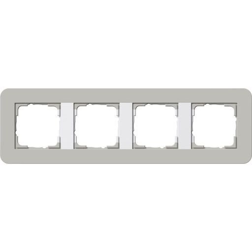 Gira - Abdeckrahmen 4fach 0214412 Grau/Reinweiß