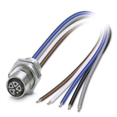 Phoenix Contact - Rundsteckverbinder, feldkonfektionierbar (Industriesteckverbinder) Einbausteckverbinder 1425630 − 1 Stück