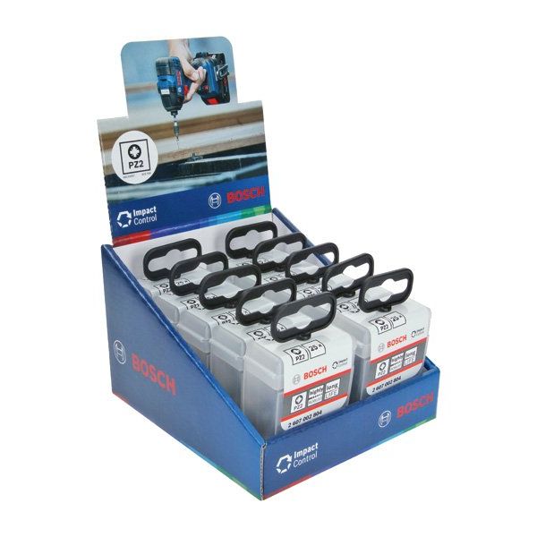 Bosch - Bit PRO Pozidriv Impact Bit, 2607002804 (VE25) PZ2 25 mm Display 10