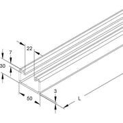 Niedax - Stiel/Profilschiene Ankerschiene 2994/2 BO − 10 Meter