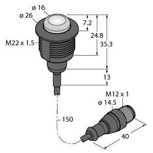 Turck - Optisches/Akustisches Signalgerät Kennleuchte S22L2SRGB14QP