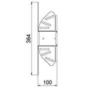 OBO Bettermann - Bogen für Kabelrinne Bogen, winkelverstellbar RB W 610 A2 60x100 rostfrei