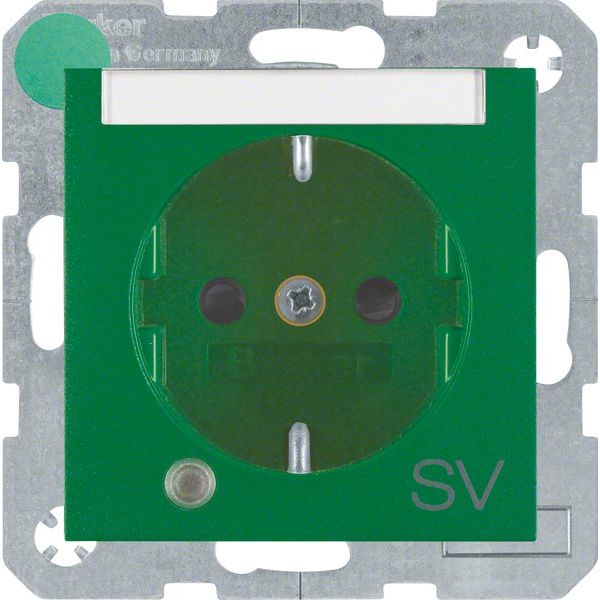 Berker - Steckdose SCHUKO-Steckdose gn matt 41101913 Kontroll-LED