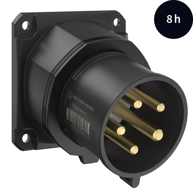 Walther Werke - CEE-Gerätestecker (IEC 60309) CEE NEO Phasenwender FW713508PH schräg 16A5P8h IP54 − 10 Stück