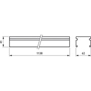 Philips Lighting - Tragschiene für Lichtbandsystem Tragschiene 7pol. LL512T4x2.5#42522499 1138mm, silber