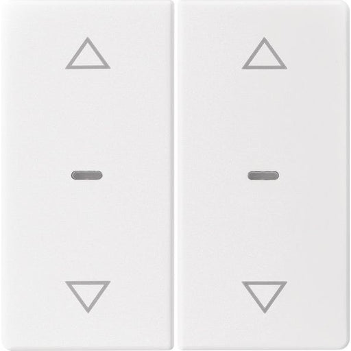 Berker - Abdeckung/Bedienelement für Installationsschalterprogramme Abdeckung Tastsensor-Modul 80961329 2-fach polarweiß