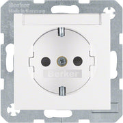 Berker - Steckdose Schuko-Steckdose pws 47491909 + Beschriftungsfeld