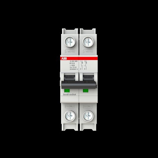 ABB Stotz S&J - Leitungsschutzschalter Sicherungsautomat S202MR-K6 10kA, 6A, 2P, RTT