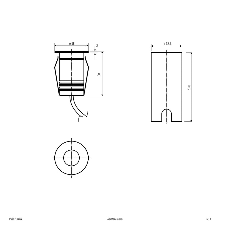 EVN Lichttechnik - Bodeneinbauleuchte LED-Bodeneinbauleuchte PCS67100302 IP67