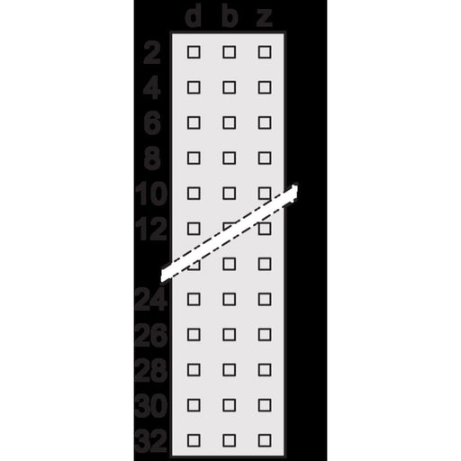 Schroff - Leiterplattensteckverbinder Federleiste 69001712