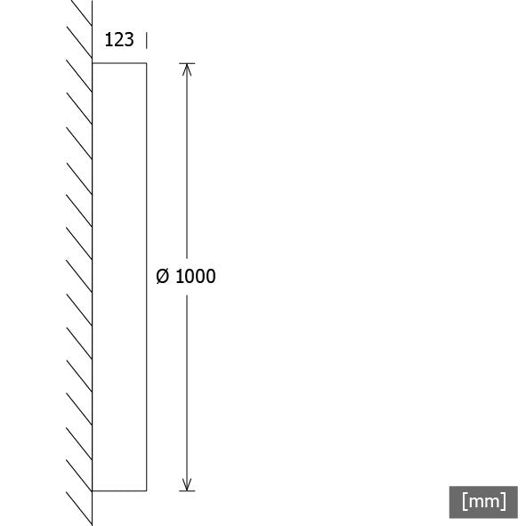 LTS Licht&Leuchten - Decken-/Wandleuchte LED-Wandleuchte PLL231000401/DALI ws 165W 4000K 9366lm