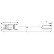 WAGO - Konfektionierte Leitung für steckbare Gebäudeinstallation konfekt. Anschlussleitung 771-8992/207-202 Eca,Stecker