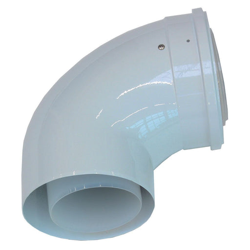 Vaillant - Konzentrisches Abgas/Zuluft Formstück 1 Anschluss Bogen 87 Grad 110/160mm 0020106380 konzentrisch PP