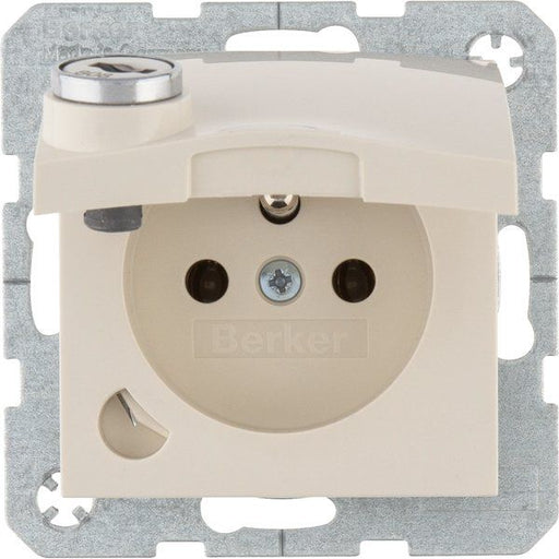 Berker - Steckdose m. Erdstift 6765118982 S.1,weiß,gl