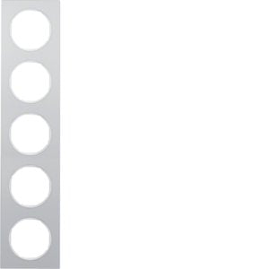 Berker - Abdeckrahmen Rahmen Alu/pows 10152274 5fach