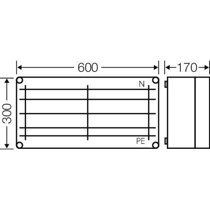 Hensel - Sammelschienengehäuse MI 6452 600x300mm 250A 5p