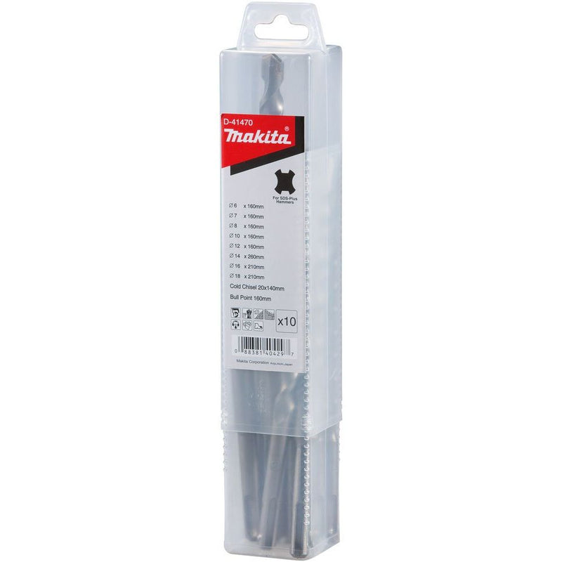 Makita - Bohrer-Set Bohrer/Meißel Set D-41470 SDS-Plus, 10-teilig