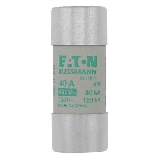 Eaton - Zylindrische Sicherung Sicherungseinsatz Nieders. CYL AM 22,#C22M40S 40A AC 690V 80kA − 10 Stück
