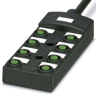 Phoenix Contact - Passiver Sensor-/Aktor-Verteiler (mit Leitung) Sensor-/Aktor-Box SACB-8/16-10#1452550 − 1 Stück