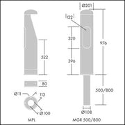 Thorn - Mechanisches Zubehör/Ersatzteile für Leuchten LED-Poller URBA BOLLA #96275594