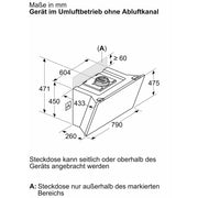 Bosch - Dunstabzugshaube Wandesse Schrägdesign DWJ81AN60