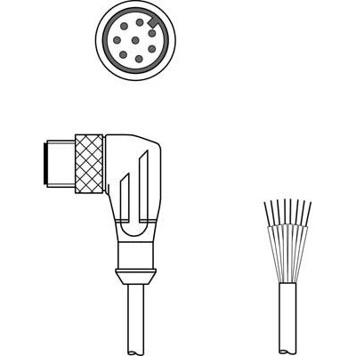Leuze - Konfektioniertes Sensor-Aktor-Kabel Anschlussleitung KS U-M12-8W-P1-030