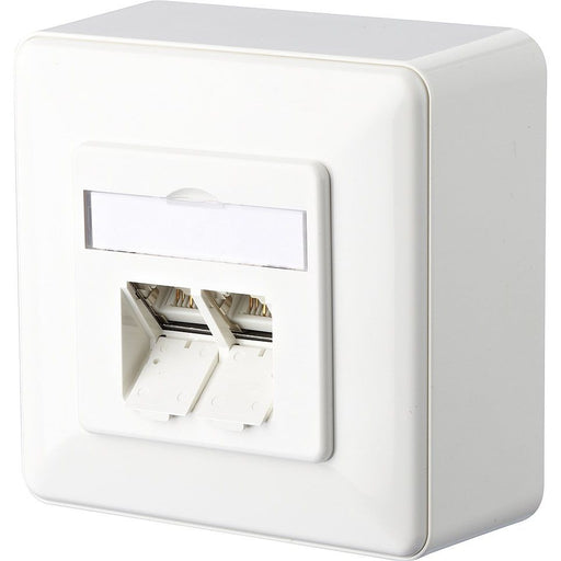 Metz Connect - Kommunikationsanschlussdose Kupfer Anschlussdose C6A AP E-DAT C6A 2 AP rws 2xRJ45 rws