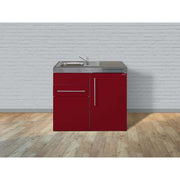 Stengel - Mini-Küche Miniküche Premiumline MPBR100SKSKSliBreS Bordeauxrot