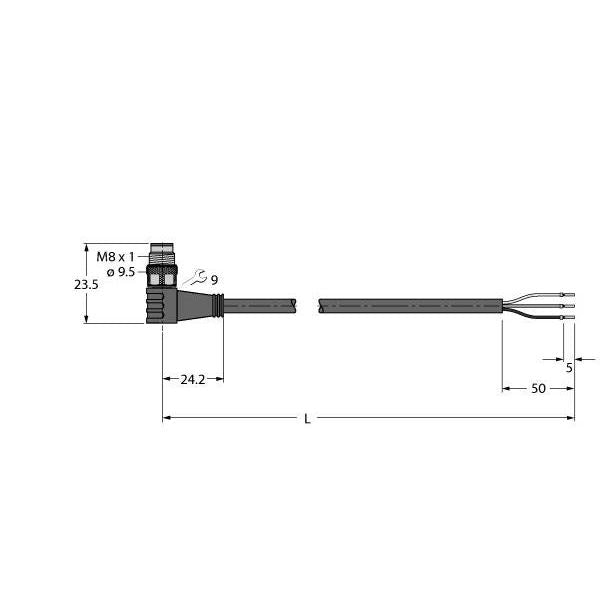 Turck - Konfektioniertes Sensor-Aktor-Kabel Aktuator- u. Sensorleitung PSW3M-10/TEG PVC