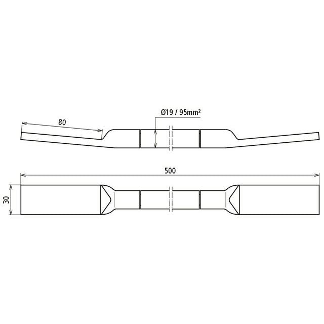 DEHN - Erdungsfestpunkt Kupfer-Kabel-Erdungsbrücke DBEB10FLEX/EBS150319 H07V-K beidseitig