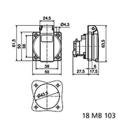 Bals Elektrotech - Schutzkontakt-Anbausteckdose Schutzkontakt-Anbausteckdo 7111809