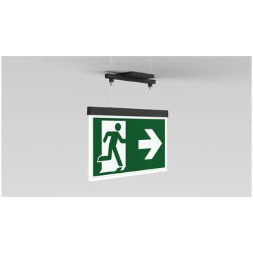 RP-Technik - Sicherheitsleuchte Rettungszeichenleuchte AXEC408WL-AZ 8h, Wireless, anthr