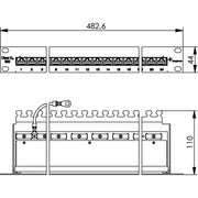 Telegärtner - Patchpanel Kupfer 19Z.Patch Panel 1HE gr 100007018 MPP24-HS Cla. EA500
