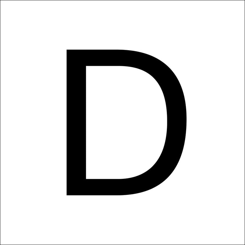RZB - Beschriftung Buchstaben/Zahlen Buchstabe "D" 99220.003.D 40mm