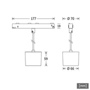 LTS Licht&Leuchten - Downlight/Strahler/Flutlicht LED-Pendelleuchte NEOORYOP10192725D.sw 927, DALI, schwarz