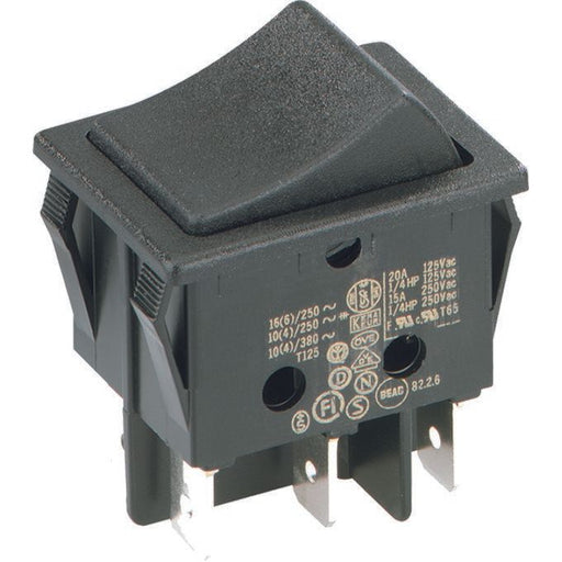 Bachmann - Geräte-Einbauschalter und -taster EB-Wippenschalter 924.109 sw,16(8)A250V 2p