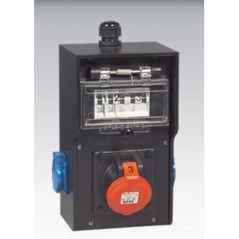 Gifas Electric - CEE-Steckdosen-Kombination (IEC 60309) Vollgummi-Wandverteiler 723-02B40.003PO5