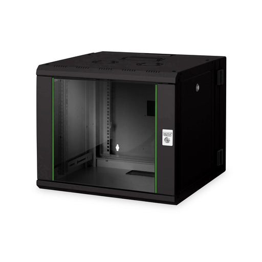 DIGITUS - Netzwerk-/Serverschrank Wandgehäuse DN-19 09-U-3-SW schwenkbar