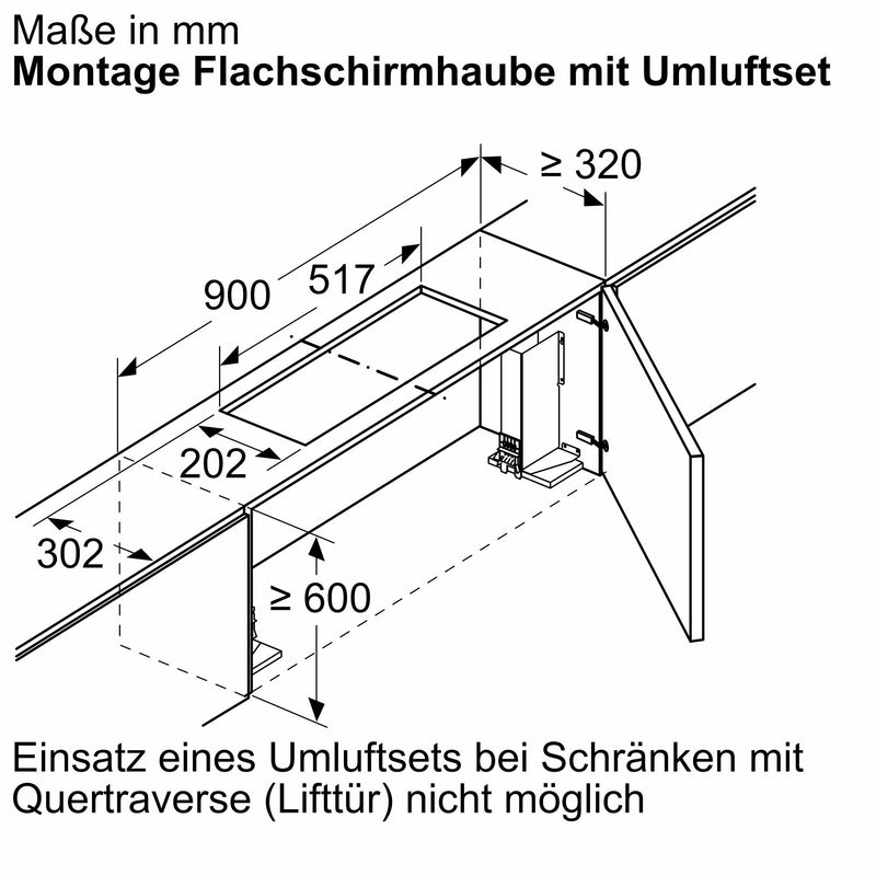 Siemens - Zubehör/Ersatzteile für Dunstabzugshauben Long Life Umluftset LZ11ITD11 extern