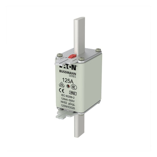 Eaton - Messersicherung Sicherungseinsatz Nieders. NH FUSE 12#125NHG02B 125A AC 500V 120kA − 3 Stück