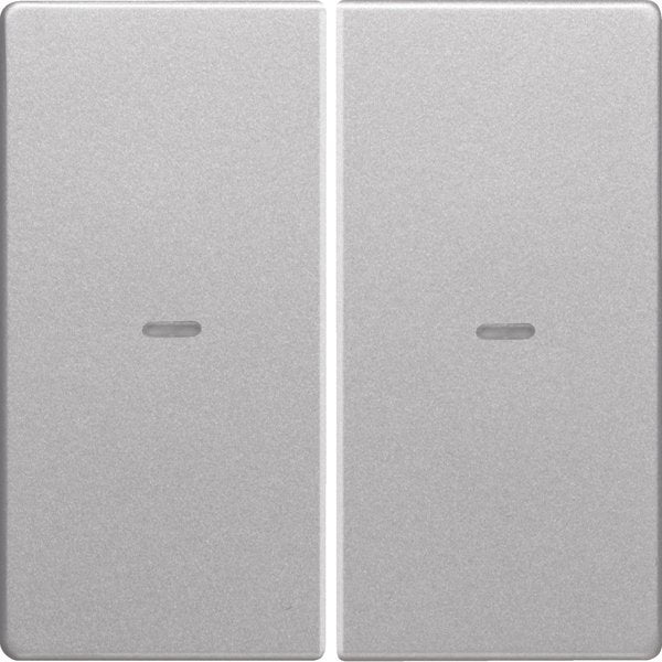 Berker - Abdeckung/Bedienelement für Installationsschalterprogramme Abdeckung 2f.alu/lack 80960321 f.Tastsensor-Modul