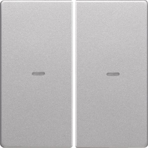 Berker - Abdeckung/Bedienelement für Installationsschalterprogramme Abdeckung 2f.alu/lack 80960321 f.Tastsensor-Modul